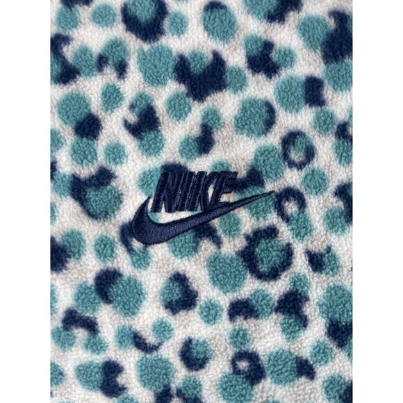NIKE Men Club Fleece SZ M Soft Full Zip Jacket Mineral Teal Navy Animal Pockets - Picture 8 of 13